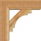 Ekena Millwork Merced Block Rough Sawn Bracket w/ Offset Brace, Western Red Cedar, 6"W x 18"D x 18"H BKT0604X18X18MRC05RWR - alternate 4